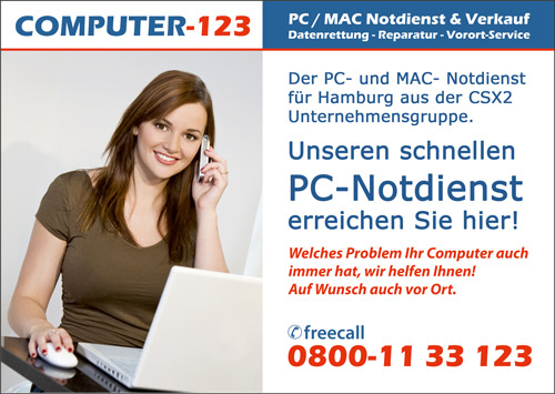 Unser PC Notdienst für Hamburg